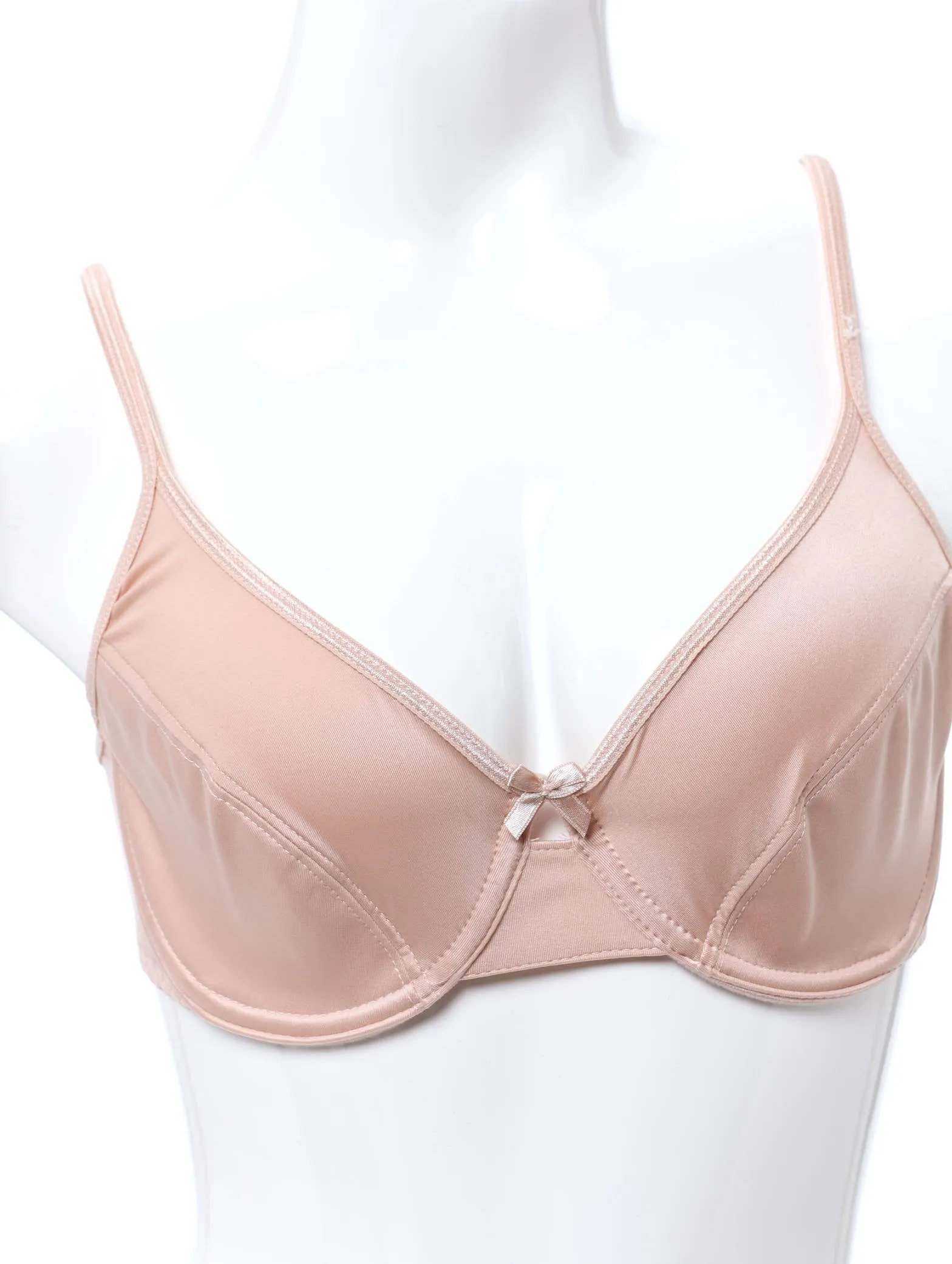 Ladies 2 Pack Shiny Bra - Black/Nude sold by Edgars
