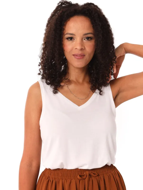 Ladies Basic Vest - White sold by Edgars 