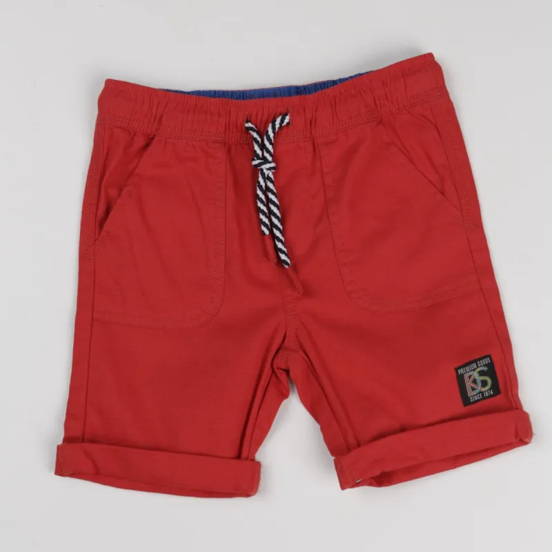 Pre-Boys Elasticated Woven Ripstop Short - Red sold by Edgars 