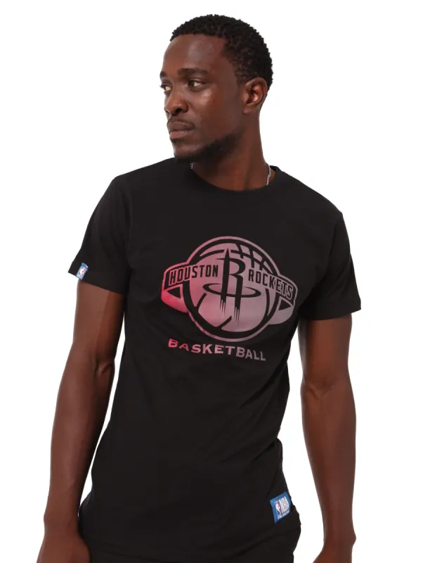 Men's Rockets Ombre Print Tee- Black sold by Edgars 