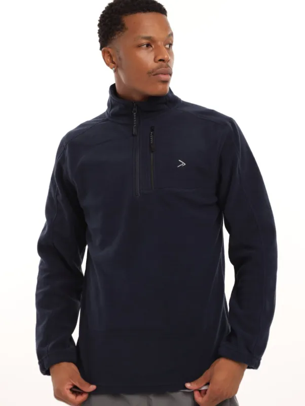 Men's Basic 1/4 Zip Microfleece Top - Navy sold by Edgars 