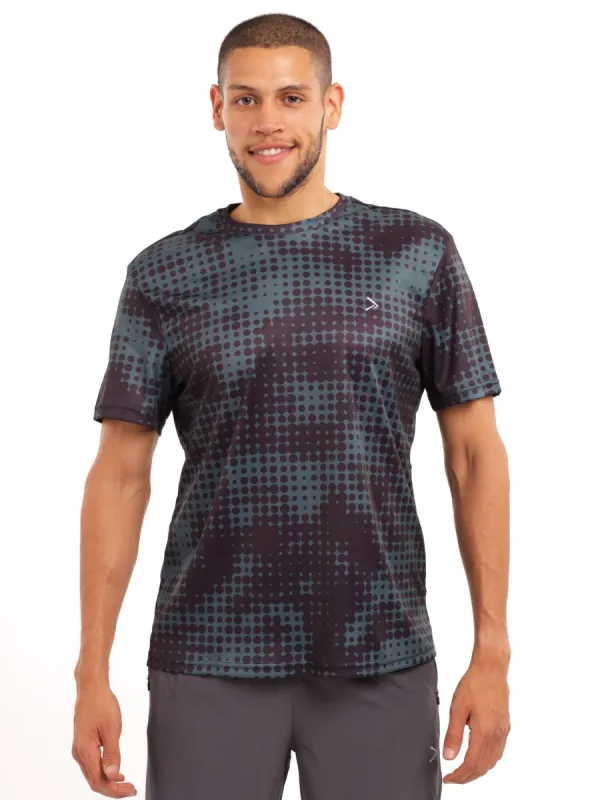 Men's Abstract Print Tech Tee sold by Edgars