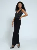 Jumpsuit With Wrap Bodice - Black sold by Edgars 