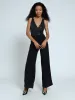 Jumpsuit With Wrap Bodice - Black sold by Edgars 