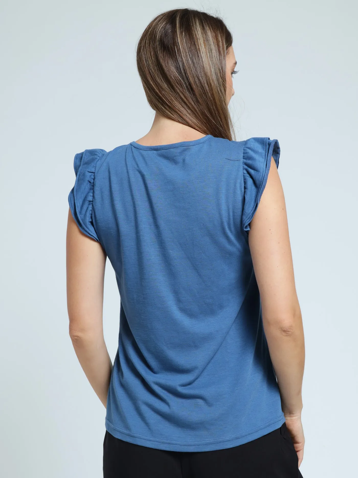 Double Frill Sleeve Tee - Blue sold by Edgars product image thumbnail 3