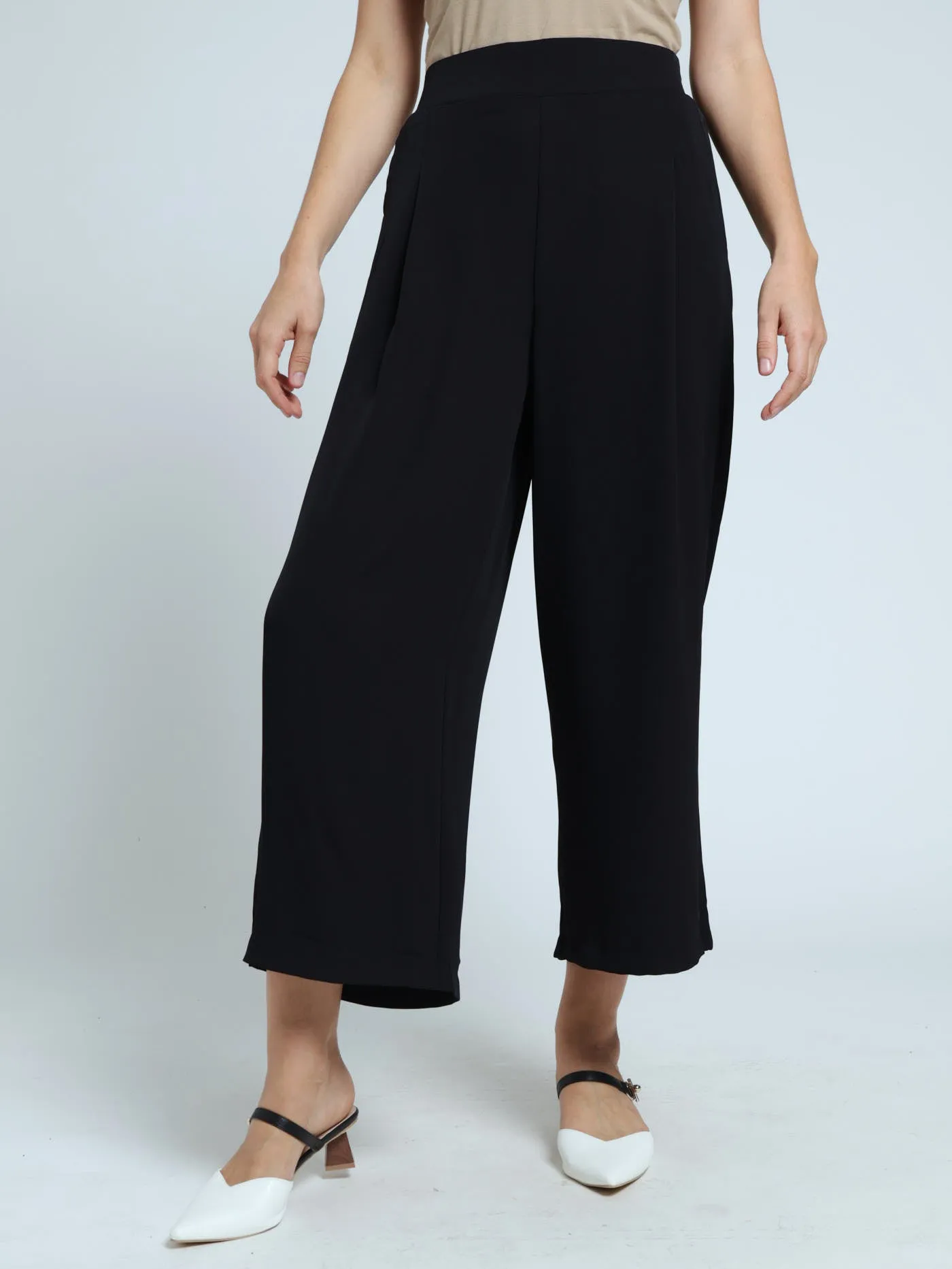 Wide Leg Culotte Pant - Black sold by Edgars