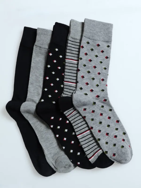 5 Pack Anklet Socks - Grey/Black sold by Edgars
