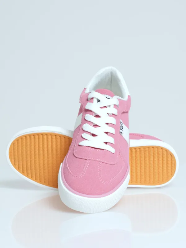 Jolene Lace Up Sneaker - Pink made by Edgars