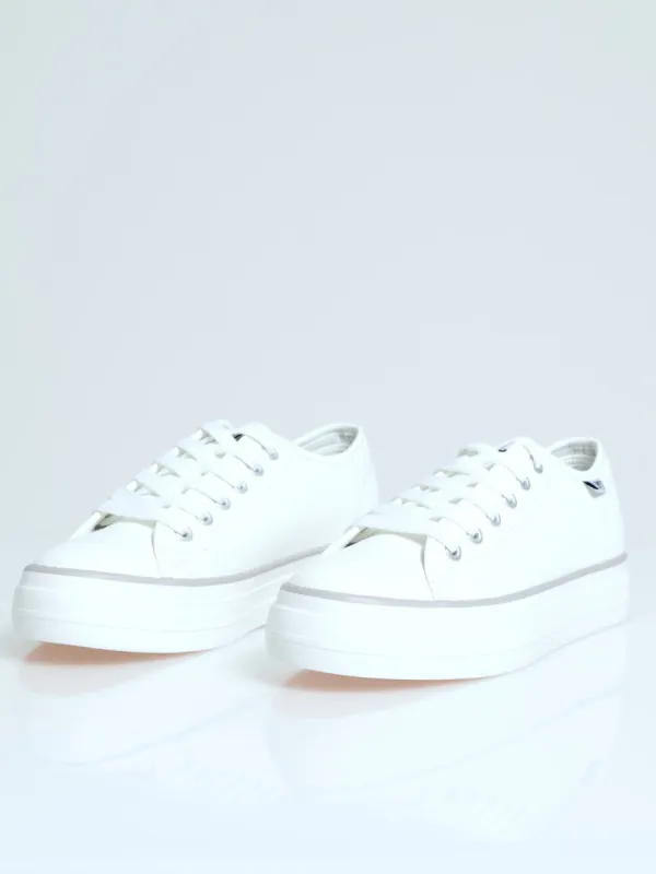 Emerson Platform Sneaker - White sold by Edgars