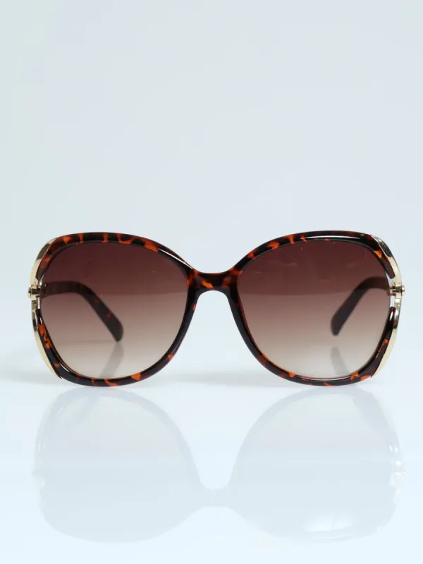 Gold Trim Temple Gradient Sunglasses - Tortoise sold by Edgars