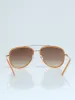 Milky Taupe Aviator Sunglasses - Gold sold by Edgars