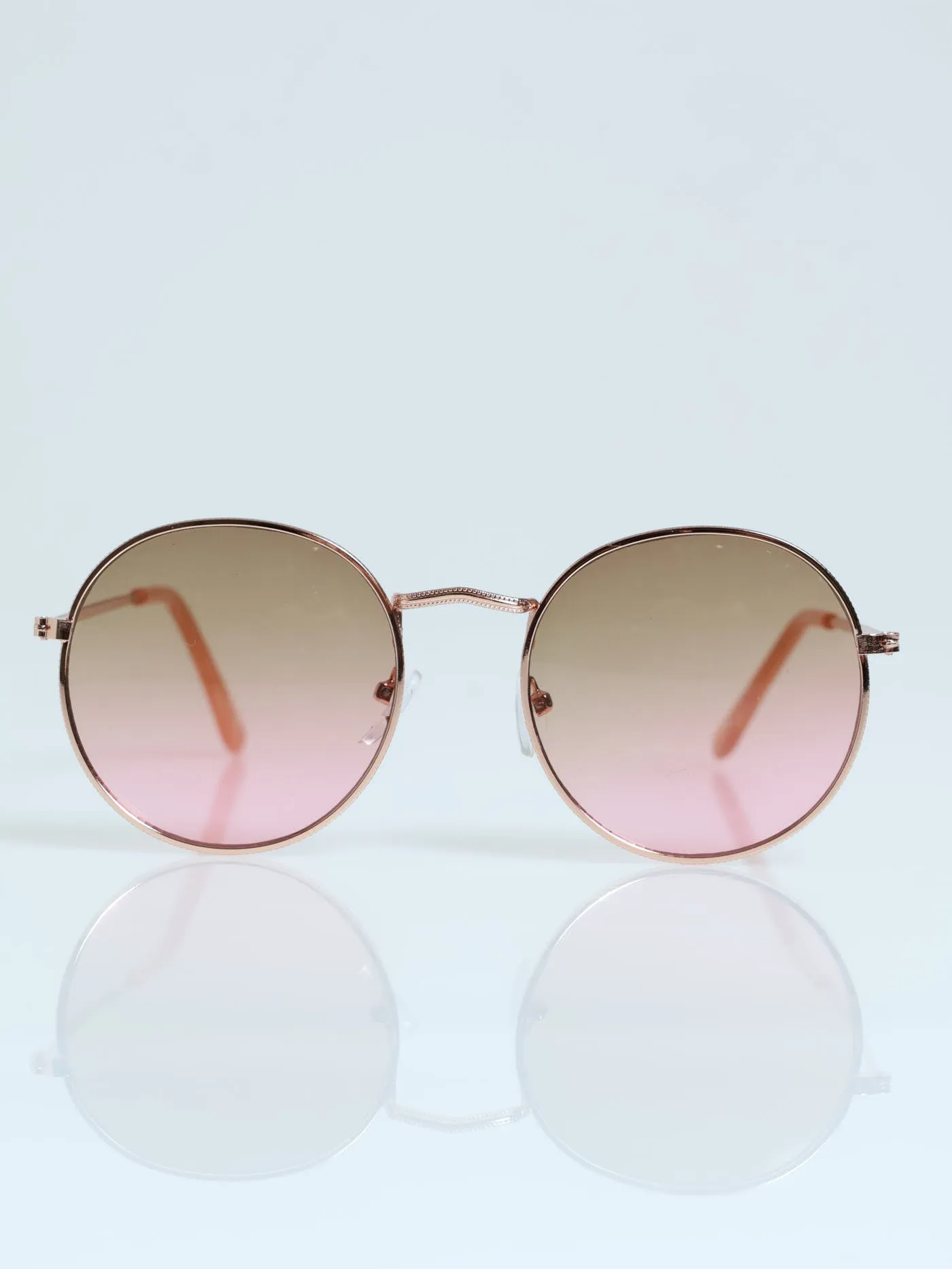 Round Gradient Lense Sungalsses - Rose Gold sold by Edgars