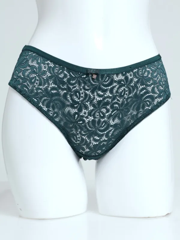 Full Lace Midi Panty - Dark Green sold by Edgars