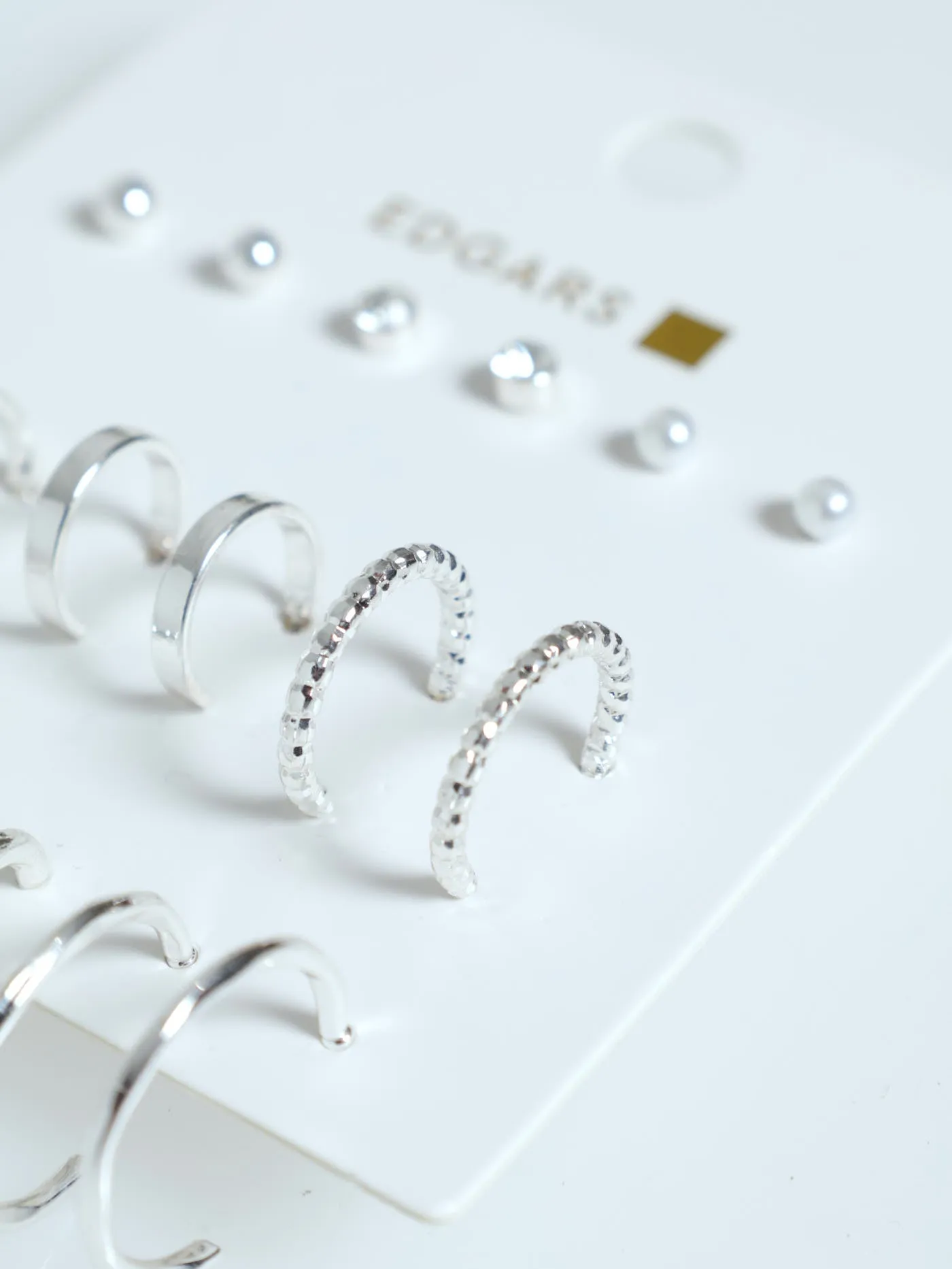9 Pack Small Hoops & Studs Earrings - Silver sold by Edgars product image thumbnail 3