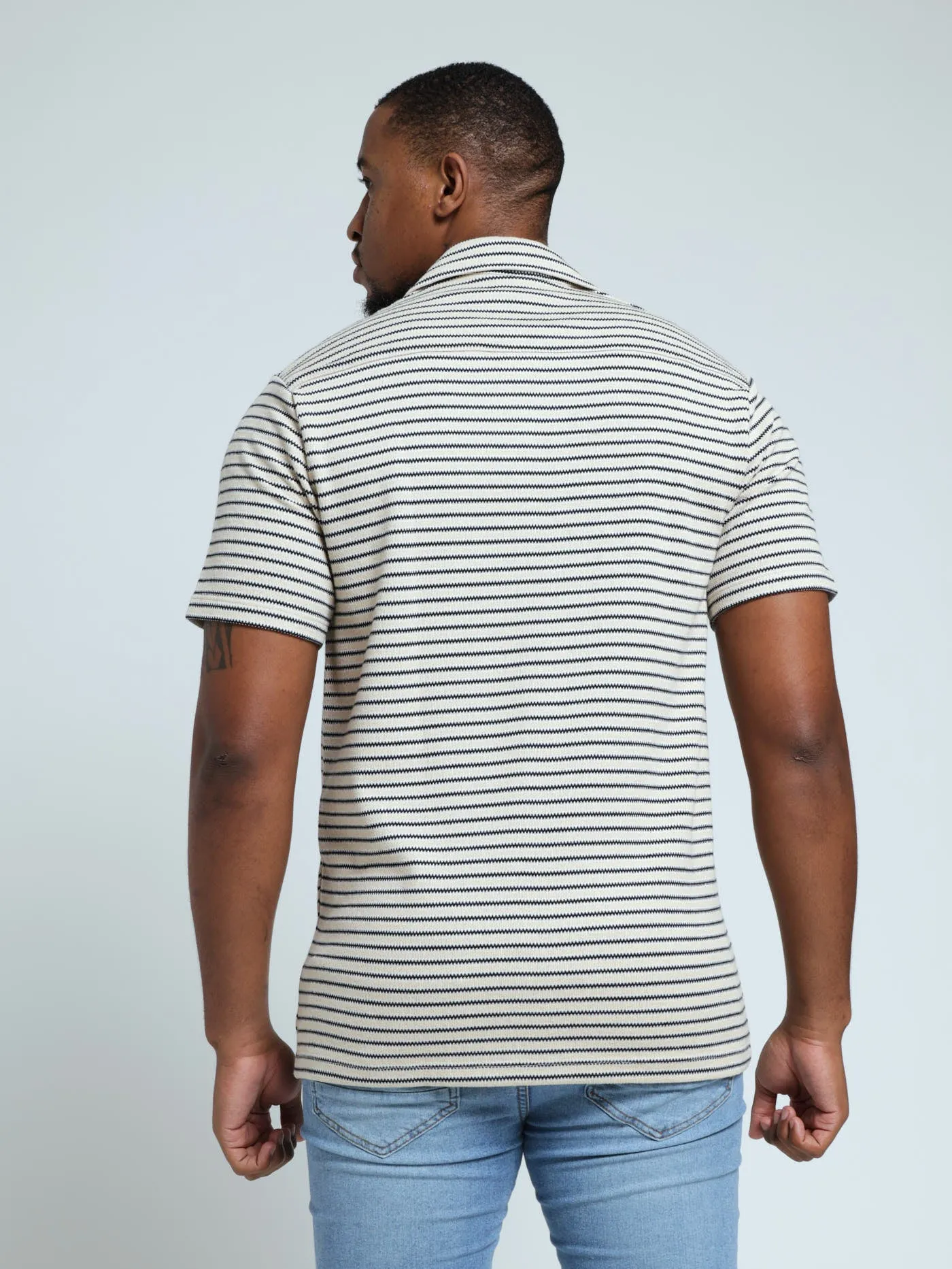 Stripe Crochet Shirt - Off White sold by Edgars product image thumbnail 3