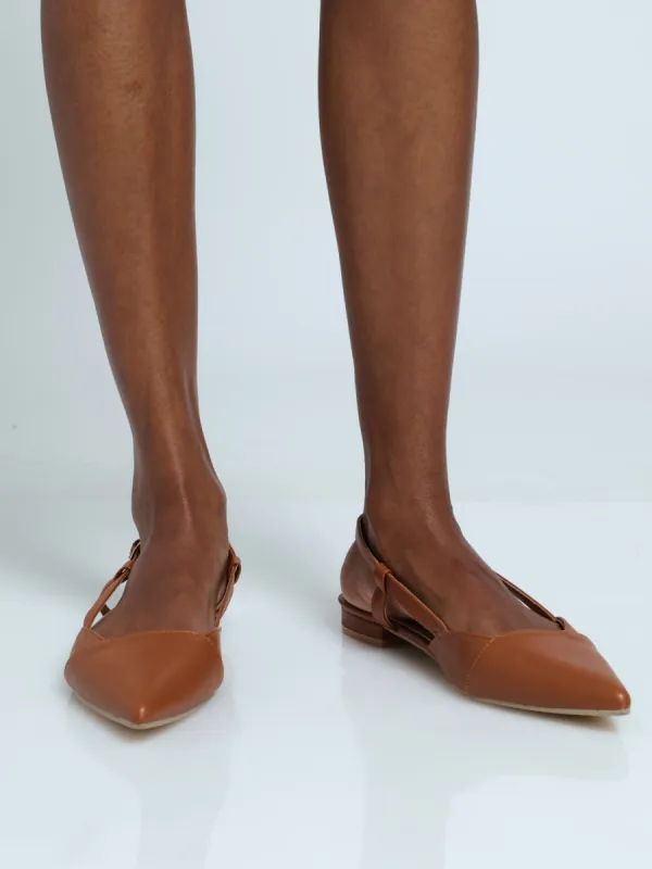 Pointed Slingback Push In Loafer - Tan sold by Edgars 