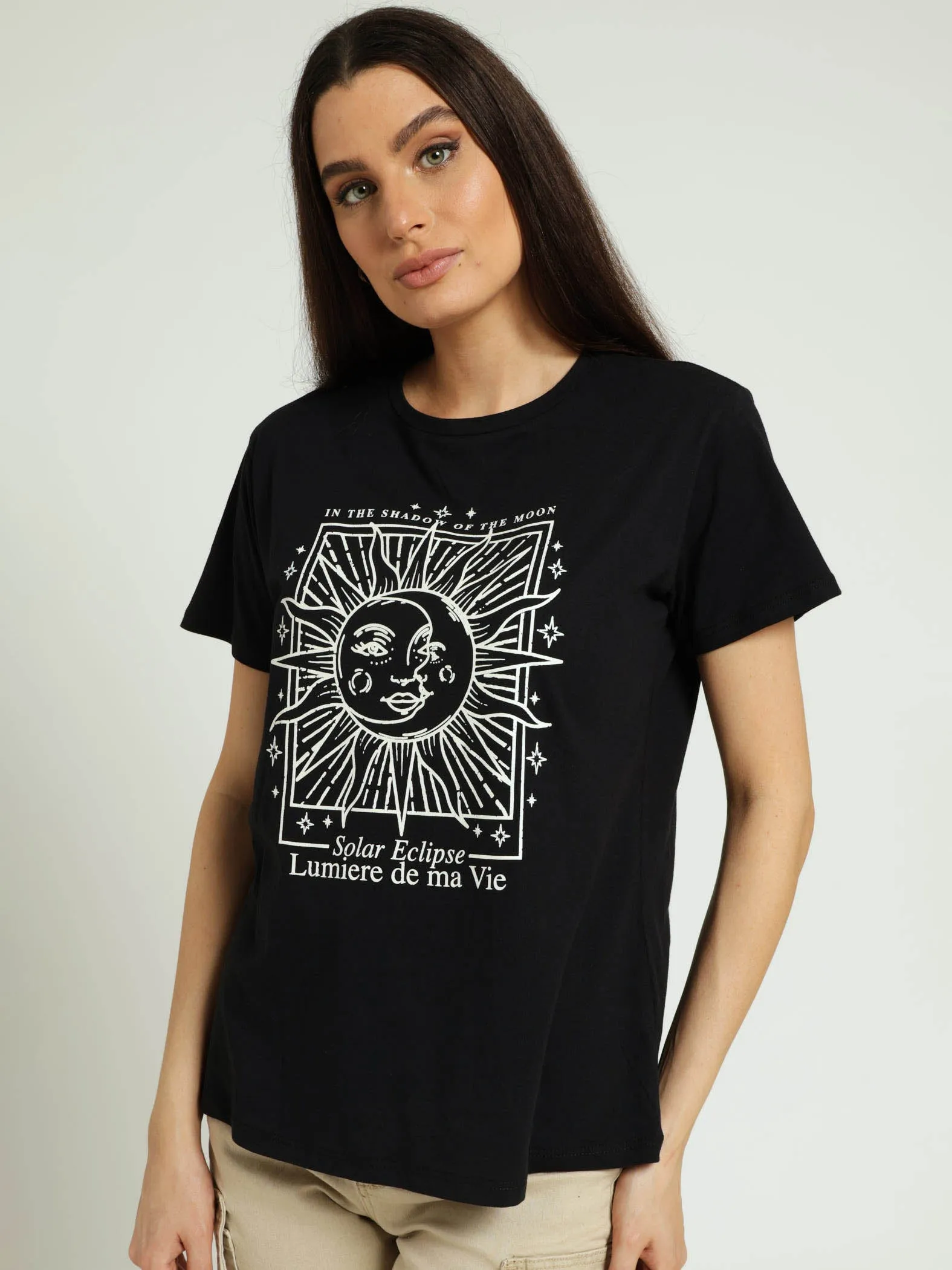 Sun & Moon Framed Regular Tee - Black sold by Edgars