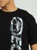 Verticle Print Tee - Black sold by Edgars