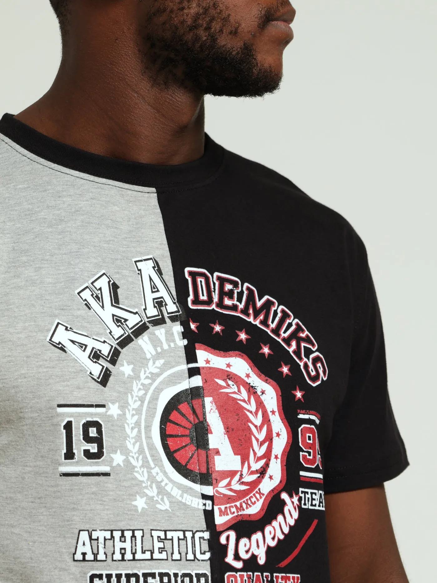 Split Print Tee - Black/Grey sold by Edgars product image thumbnail 4