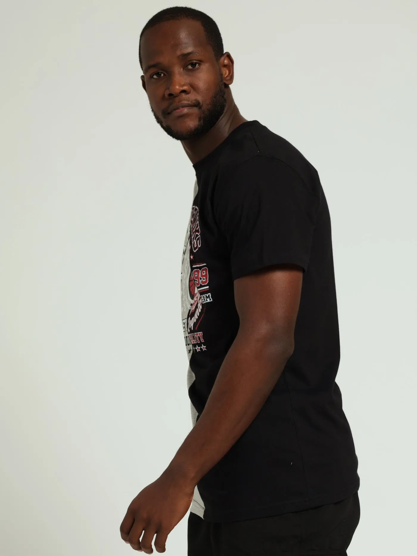 Split Print Tee - Black/Grey sold by Edgars product image thumbnail 2