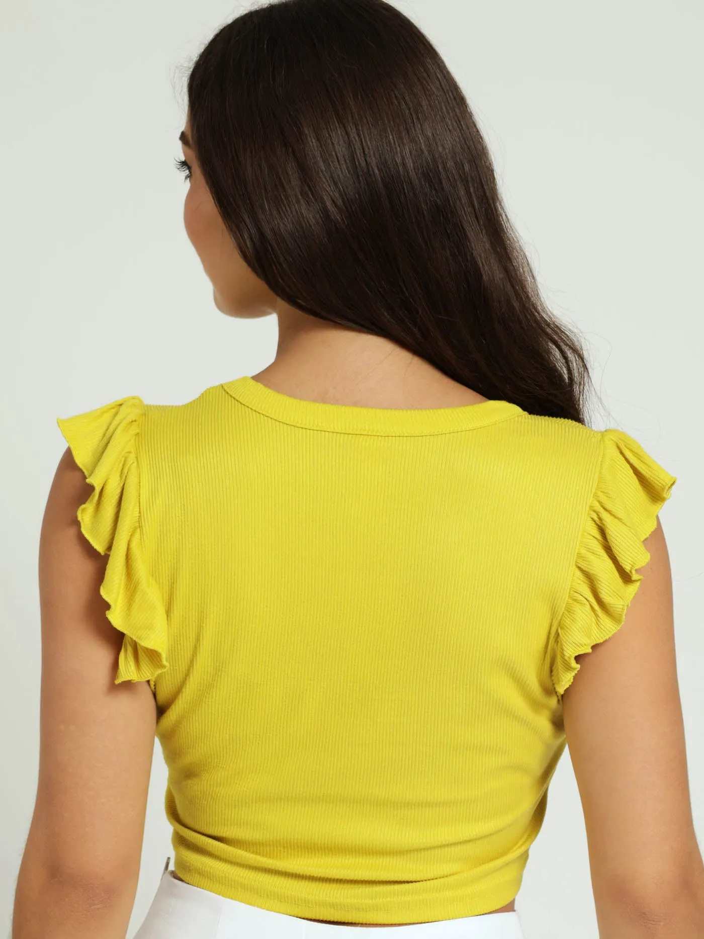 Frill Sleeve Tank Top - Chartreuse sold by Edgars product image thumbnail 2