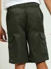 Twill Belted Cargo Shorts - Olive sold by Edgars