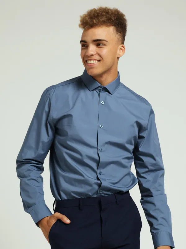 Easy Care Long Sleeve Shirt - Petrol sold by Edgars