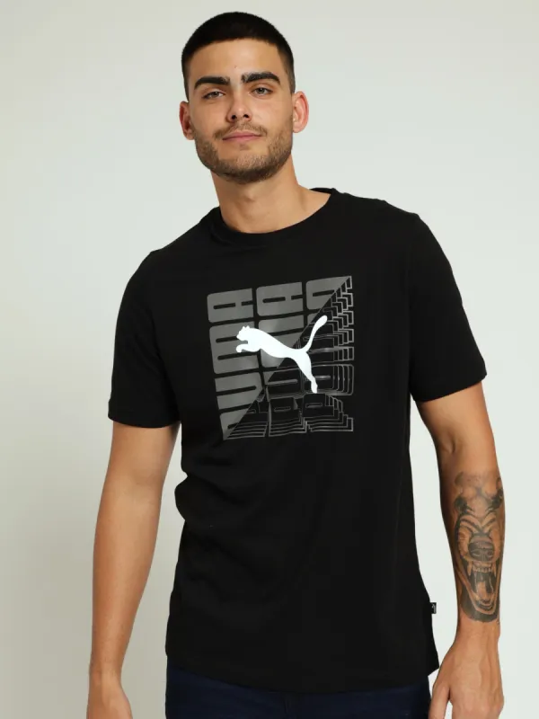 Graphics Wording Tee - Black sold by Edgars