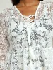 Long Sleeve Lace Mini Dress Cover Up - White sold by Edgars