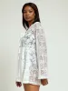 Long Sleeve Lace Mini Dress Cover Up - White sold by Edgars