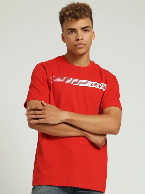 Retro Olympic Graphic Crewneck Tee - Red sold by Edgars