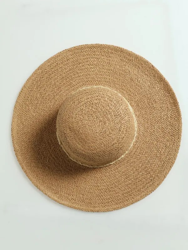 Floral Embroidery Straw Hat - Stone sold by Edgars 