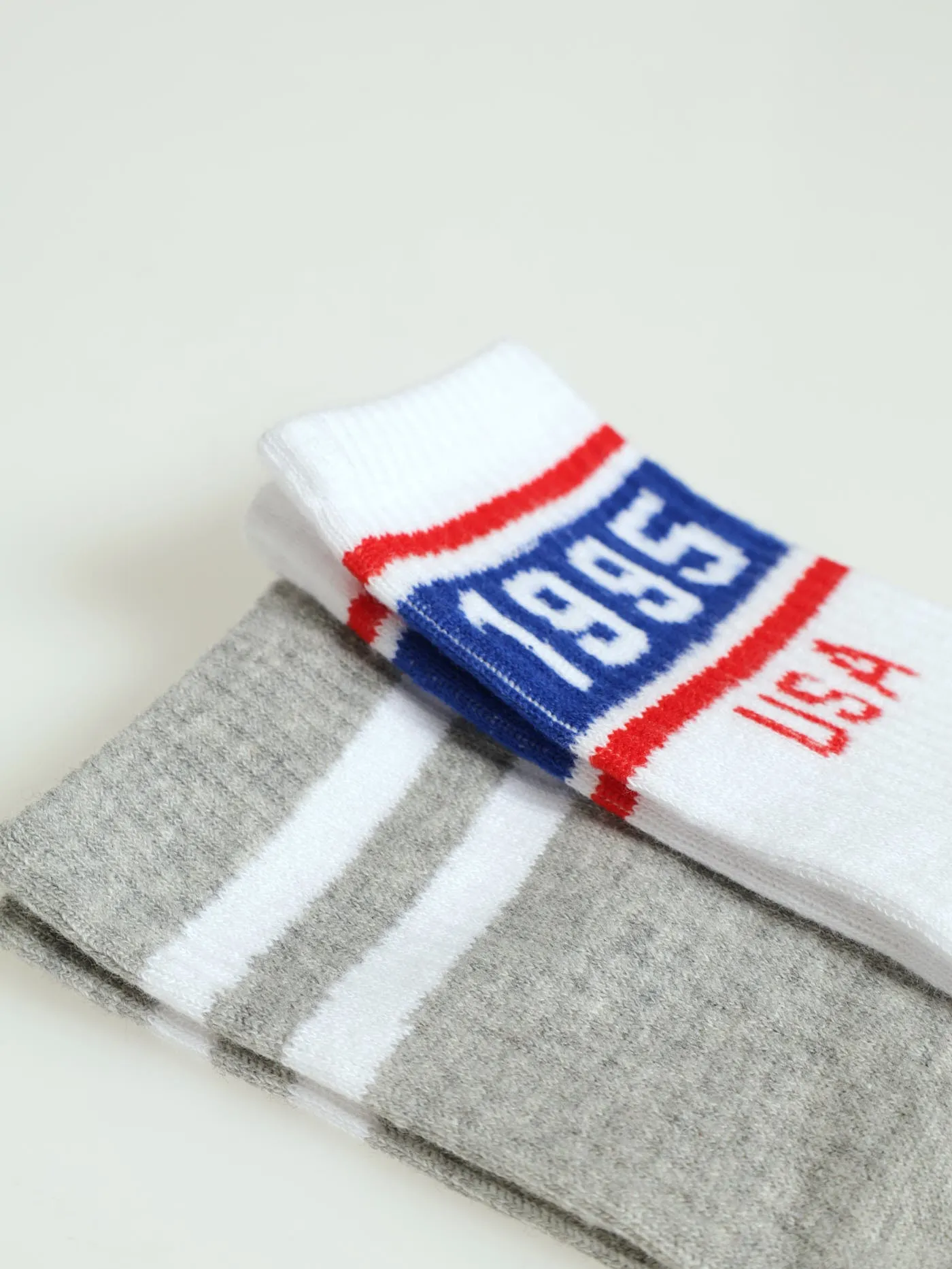 2 Pack Crew Skate Socks - White/Grey sold by Edgars product image thumbnail 2