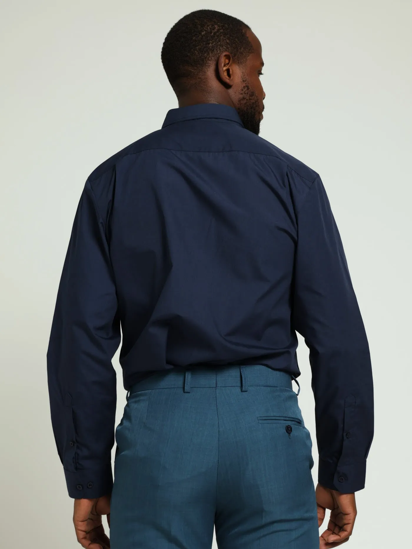 Easy Care Long Sleeve Shirts - Navy sold by Edgars product image thumbnail 2
