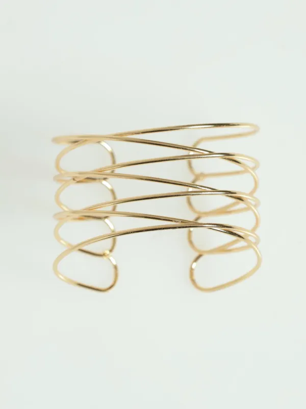 Wire Cuff Bracelet - Gold sold by Edgars