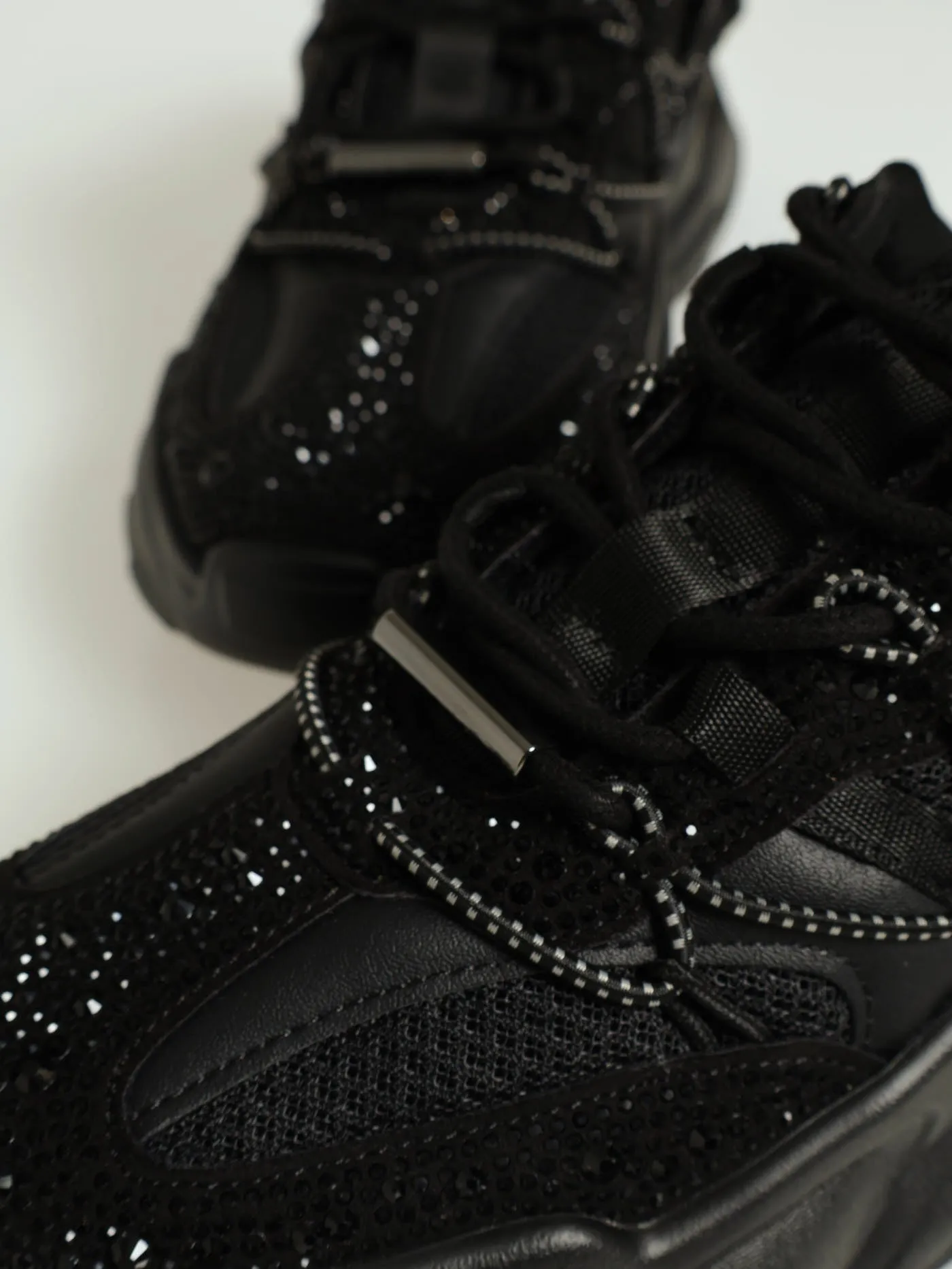 Spectator Rhinestone Chunky Lace Up Sneaker - Black sold by Edgars product image thumbnail 2