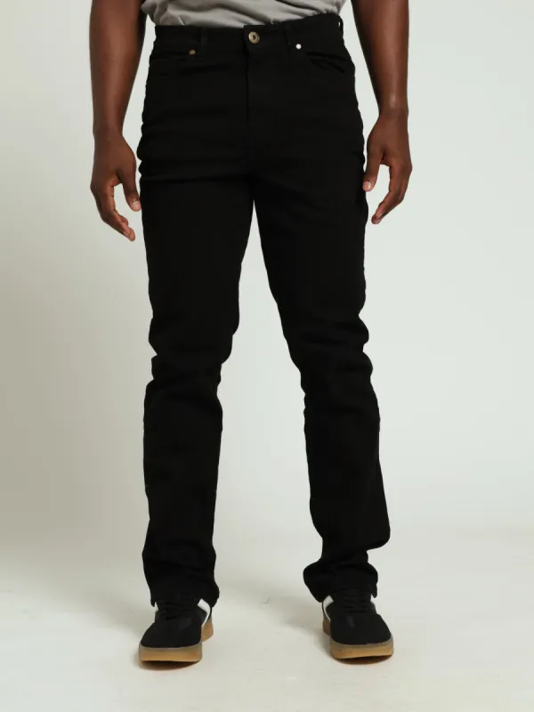 Straight Fit Jeans - Black sold by Edgars 