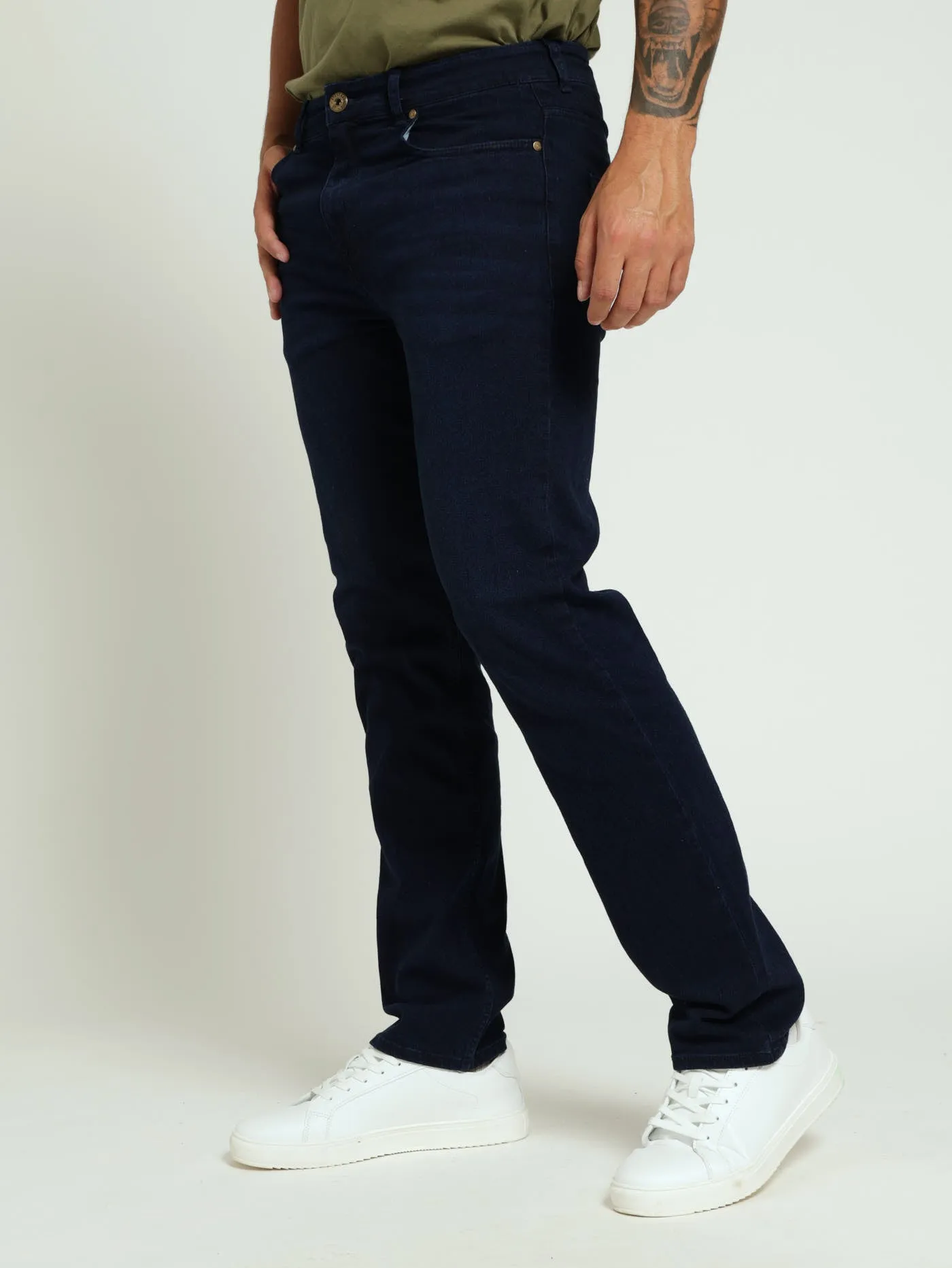 Straight Stretch Denim Jean - Blue/Black sold by Edgars product image thumbnail 2