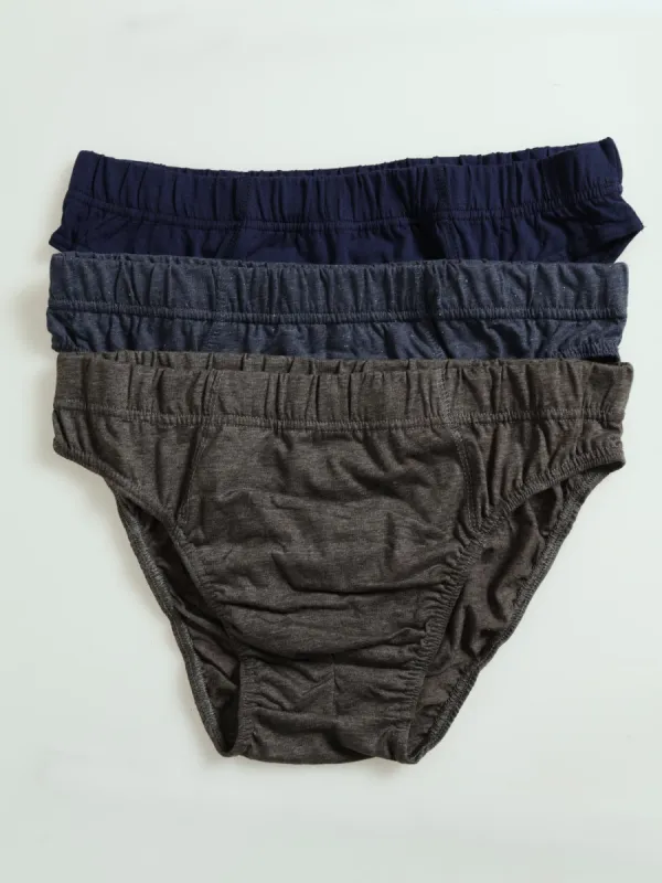 3 Pack Briefs - Charcoal sold by Edgars