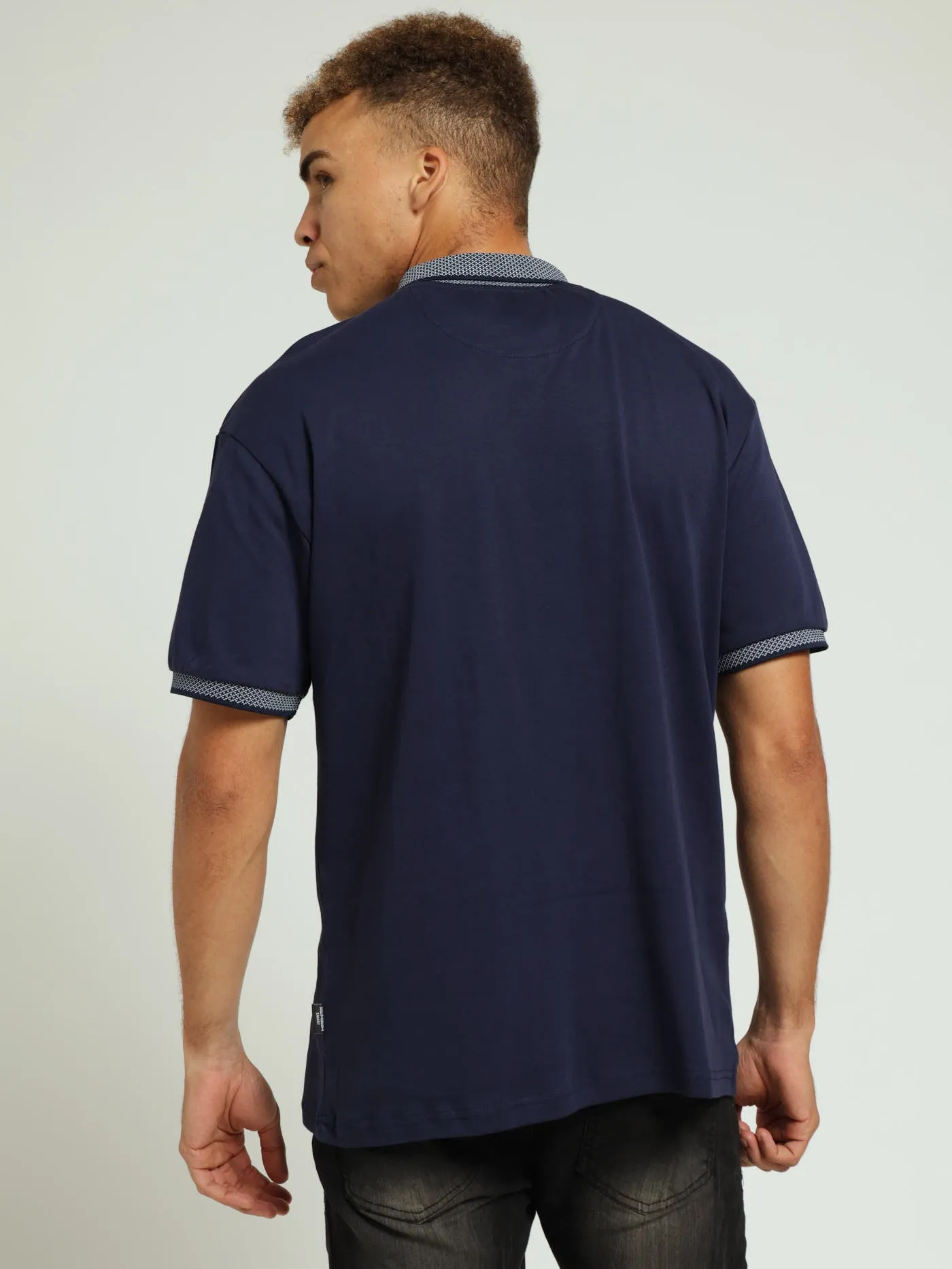 Contrast Collar Golfer - Navy sold by Edgars product image thumbnail 3