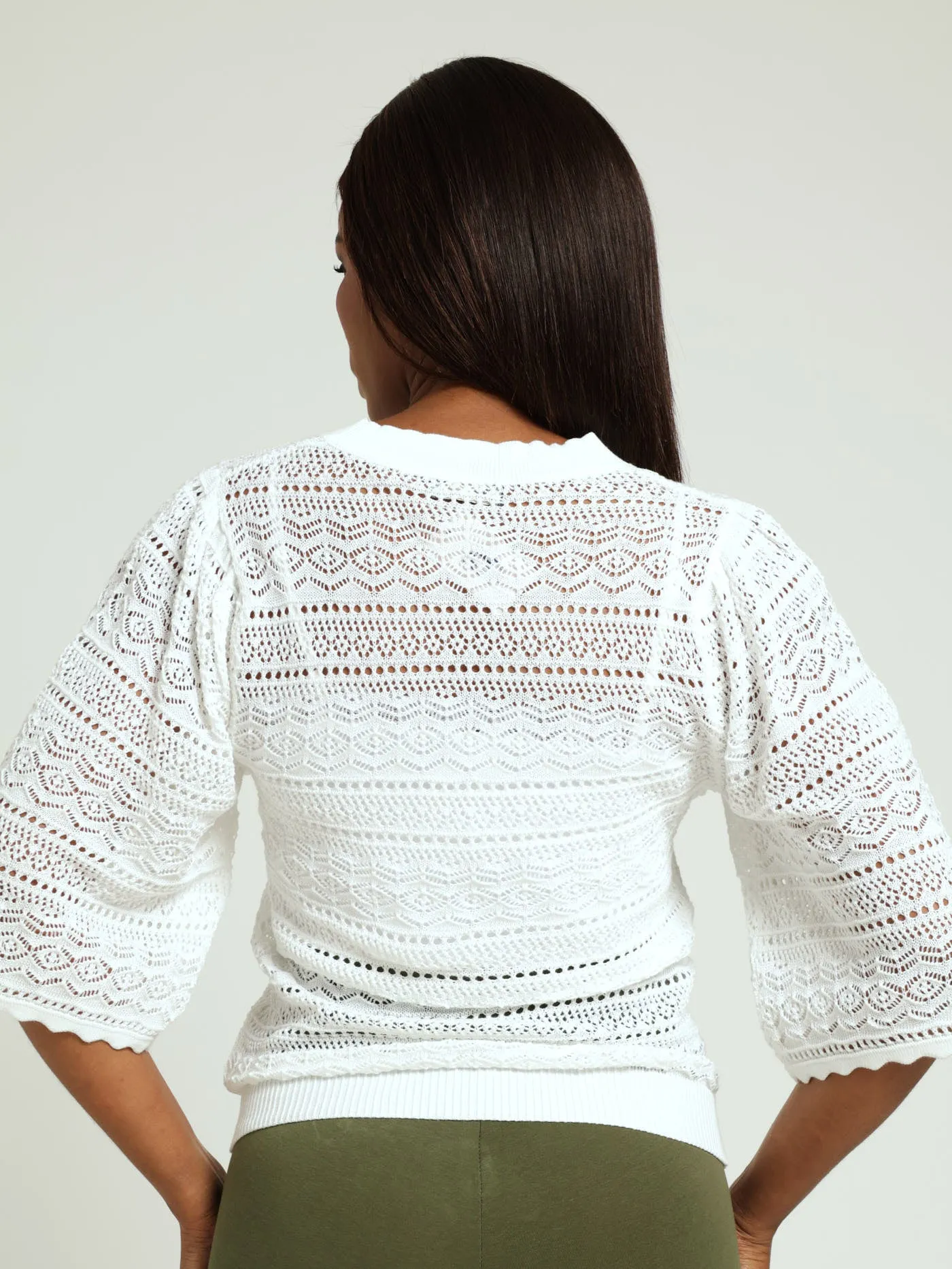 Crochet Pop-Over Top - White sold by Edgars product image thumbnail 2