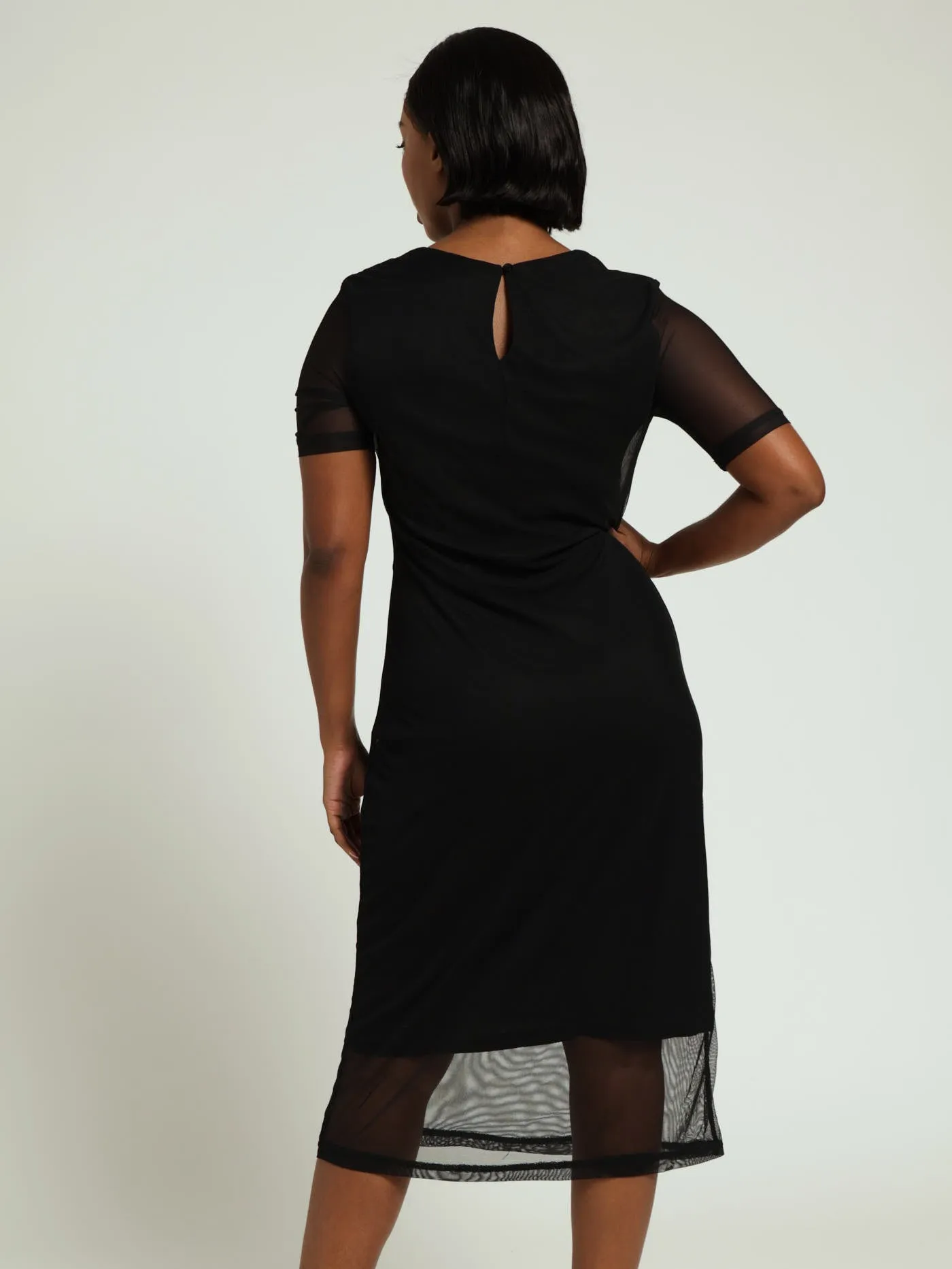 Mesh Knot Dress - Black sold by Edgars product image thumbnail 4