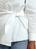 Long Sleeve Side Tie Detail Shirt - White sold by Edgars