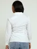 Long Sleeve Side Tie Detail Shirt - White sold by Edgars