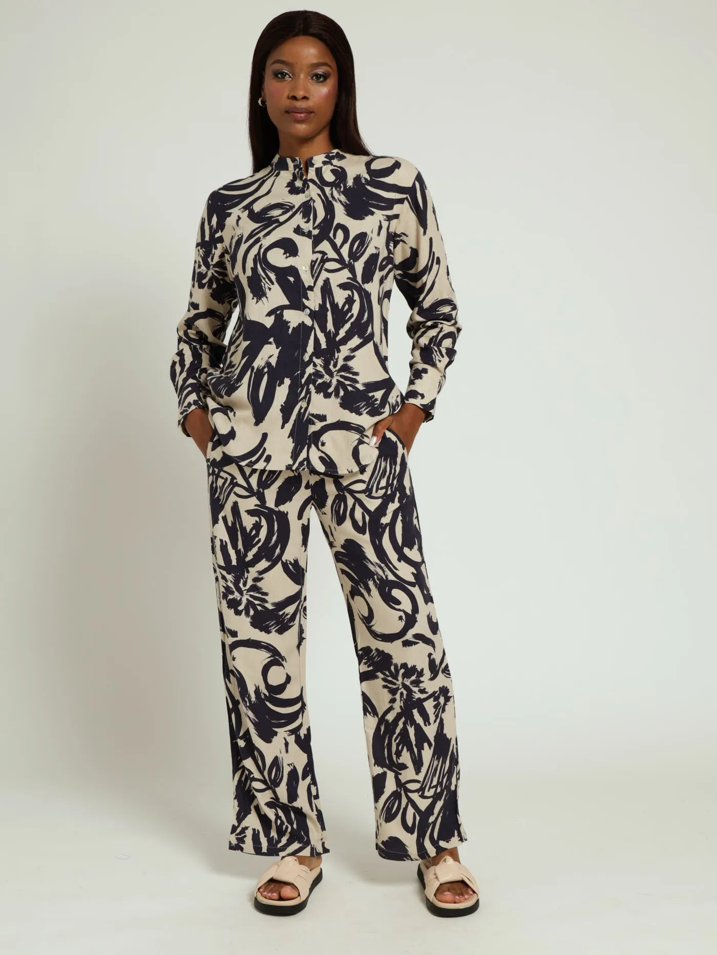 Long Sleeve Mandarin Collar Shirt sold by Edgars product image thumbnail 5