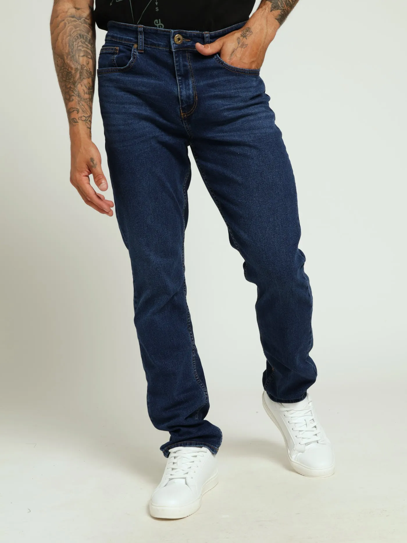 Slim Fit Jeans - Dark Blue sold by Edgars
