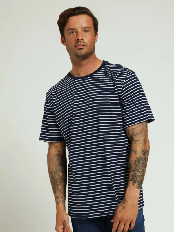 Stripe Tee - Navy sold by Edgars