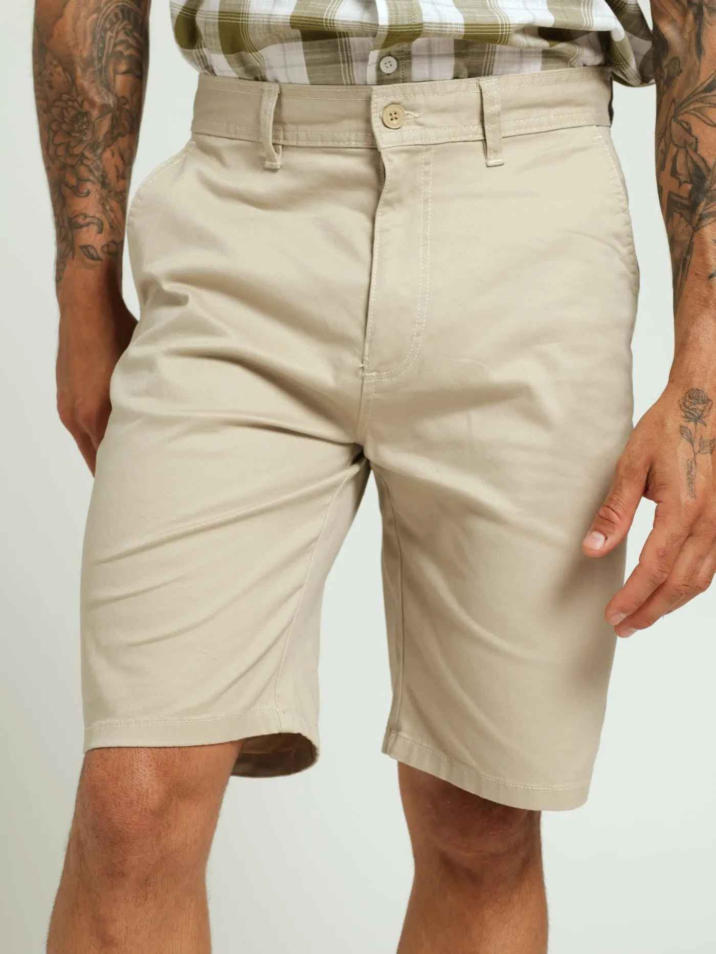 Chino Short - Stone sold by Edgars