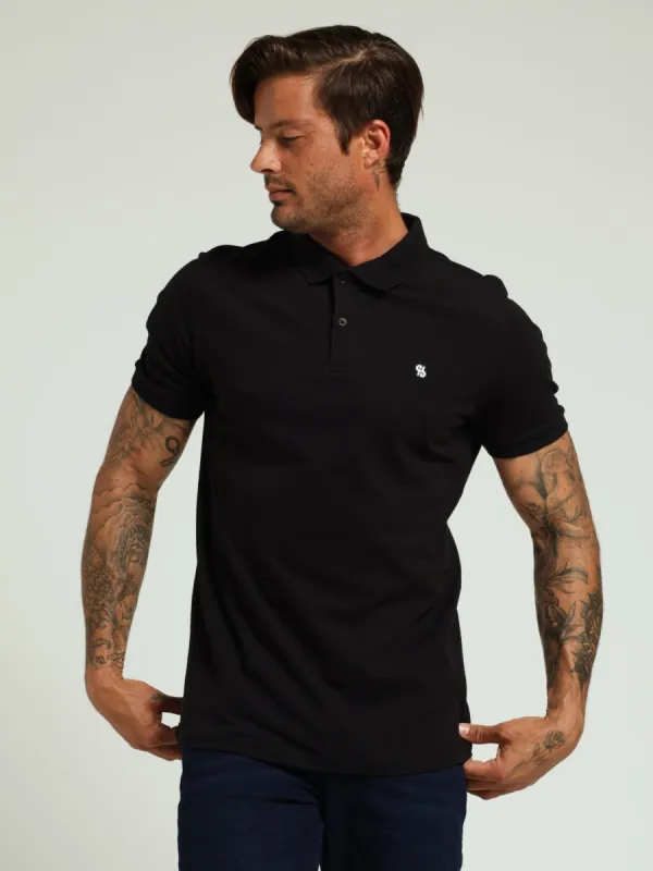 Basic Slim Fit Golfer - Black sold by Edgars