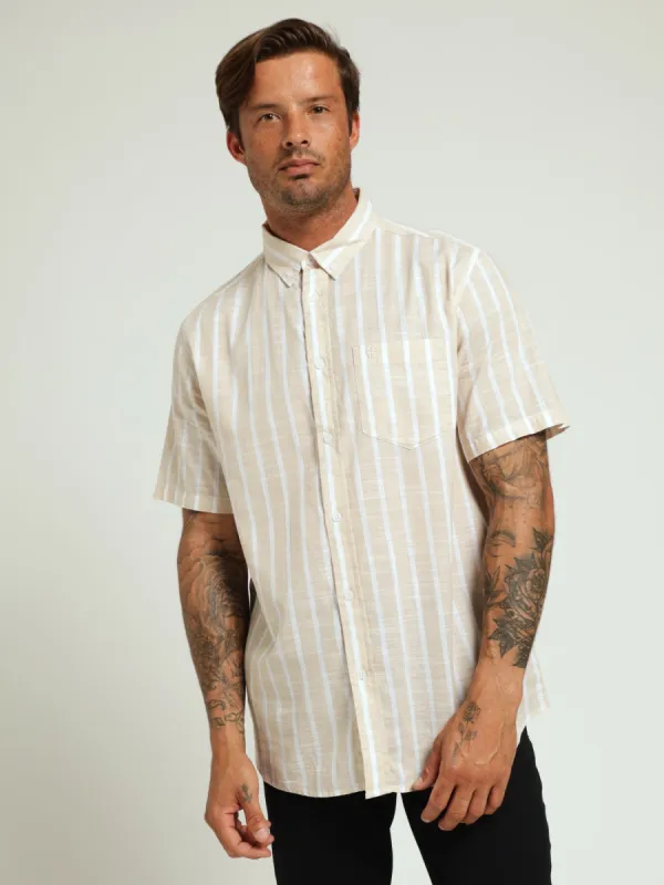 Stripe Shirt - Light Stone sold by Edgars